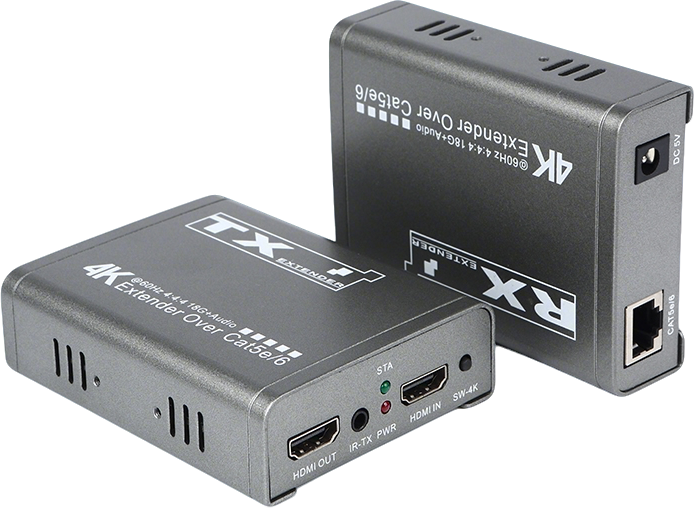 M-HK60 4K@60Hz 50M Cat5e/6 延长器 带音频 IR 环路输出 4K 视频发射器
