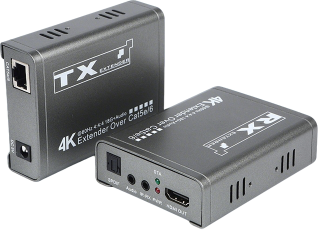 M-HK60 4K@60Hz 50M Cat5e/6 延长器 带音频 IR 环路输出 4K 视频发射器