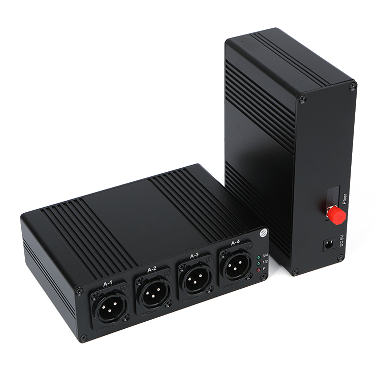 M-CF04 数字四通道 XLR 音频光纤延长器