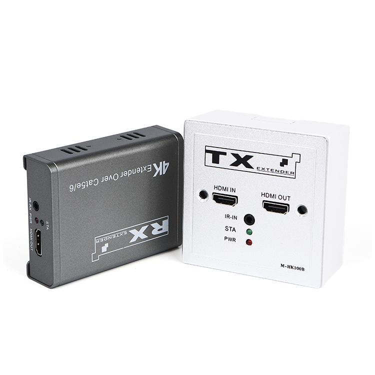 M-HK100B 4K@30Hz 100M 即插即用壁挂式视频信号延长器