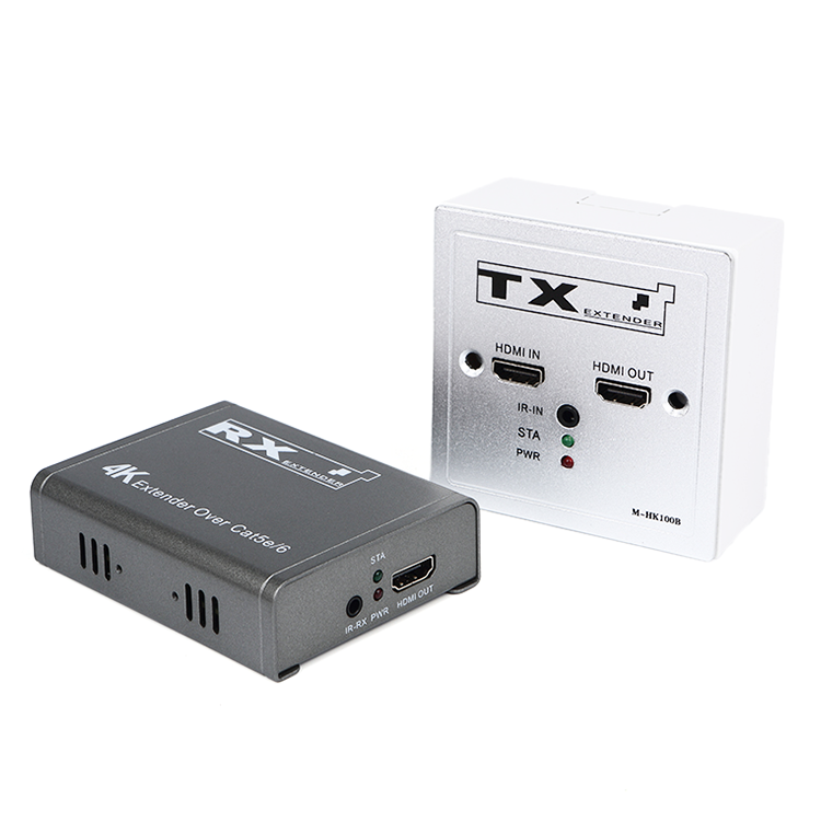 M-HK100B 4K@30Hz 100M 即插即用壁挂式视频信号延长器