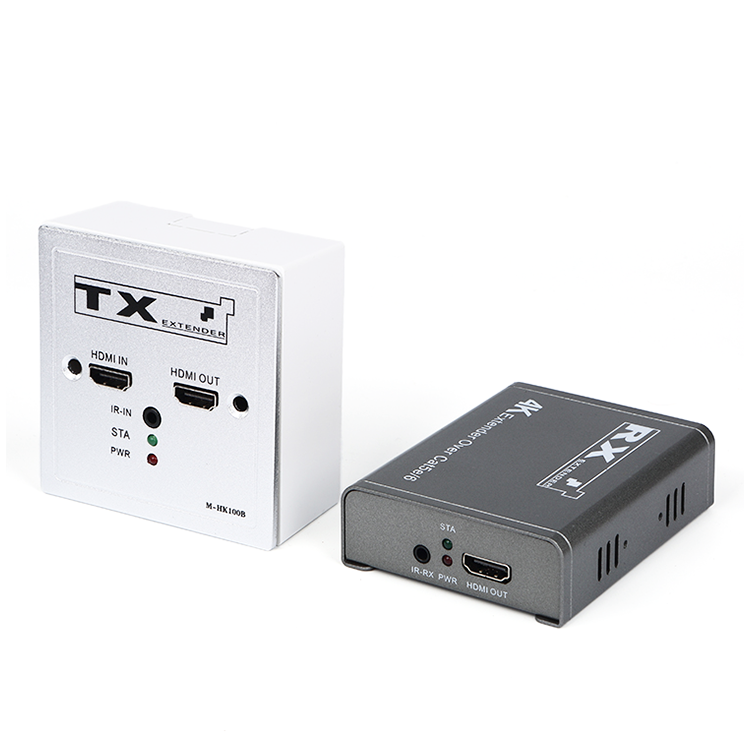 M-HK100B 4K@30Hz 100M 即插即用壁挂式视频信号延长器