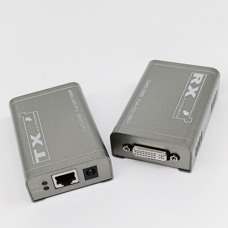 M-DH60 60m 1080P DVI 延长器 Over Cat6 带 PoC HDCP1.2