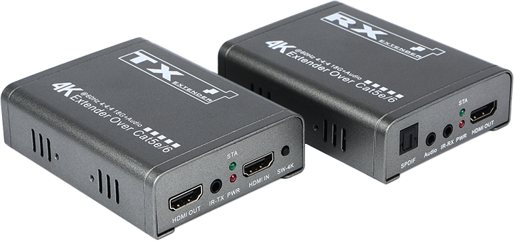 M-HK60 4K@60Hz 50M Cat5e/6 延长器 带音频 IR 环路输出 4K 视频发射器