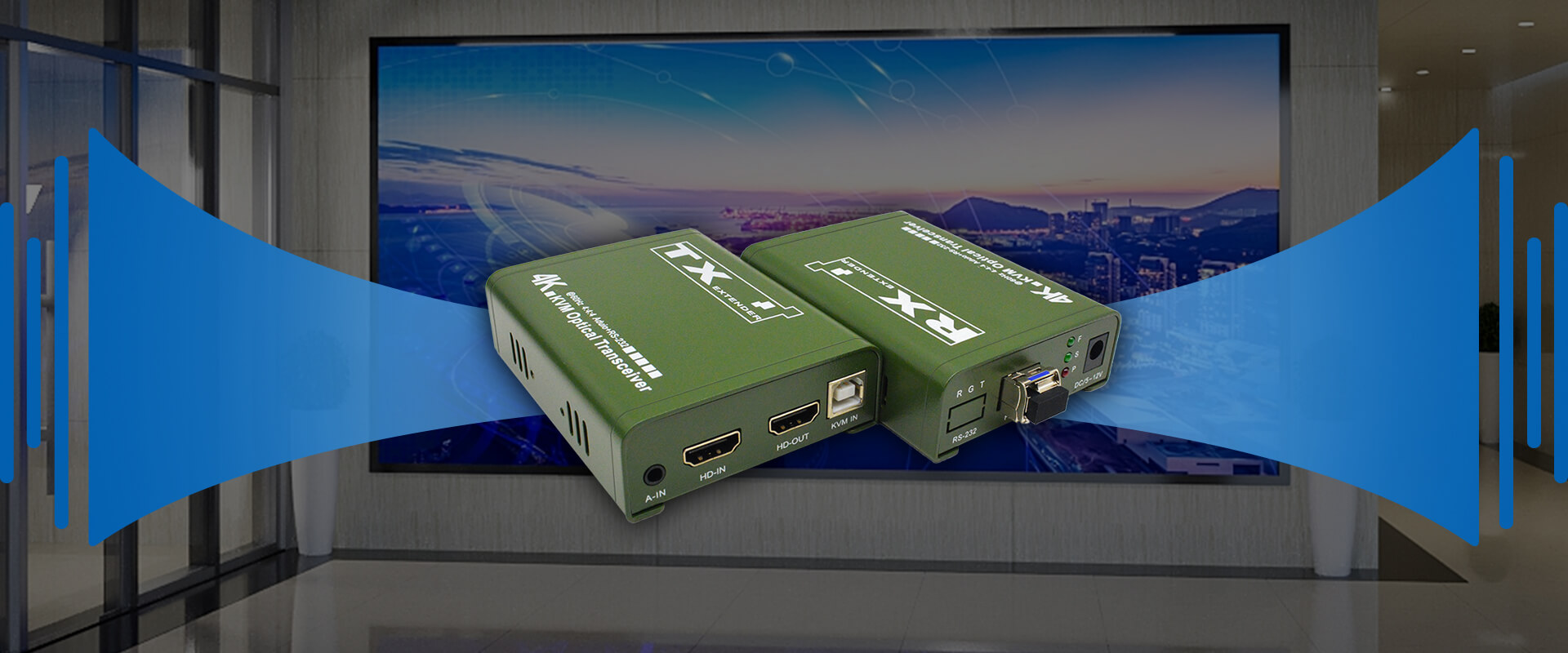 M-HFK20U 4K HD+KVM光纤传输器